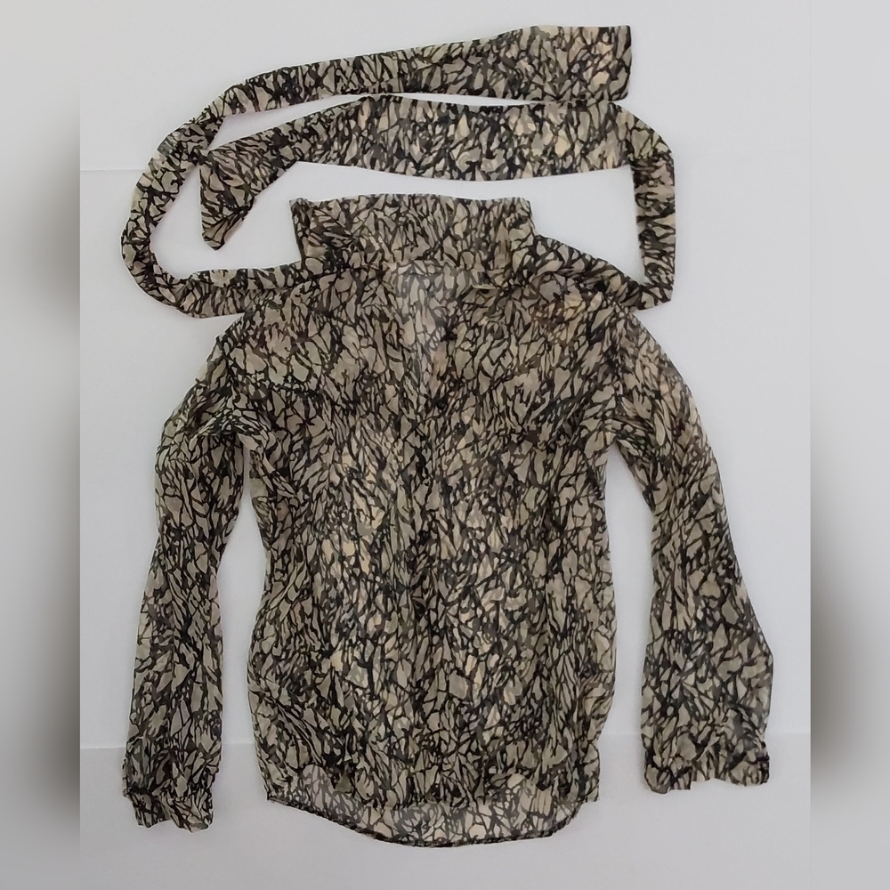 Vintage / Custom-Made Sheer Blouse / No Label / S… - image 6